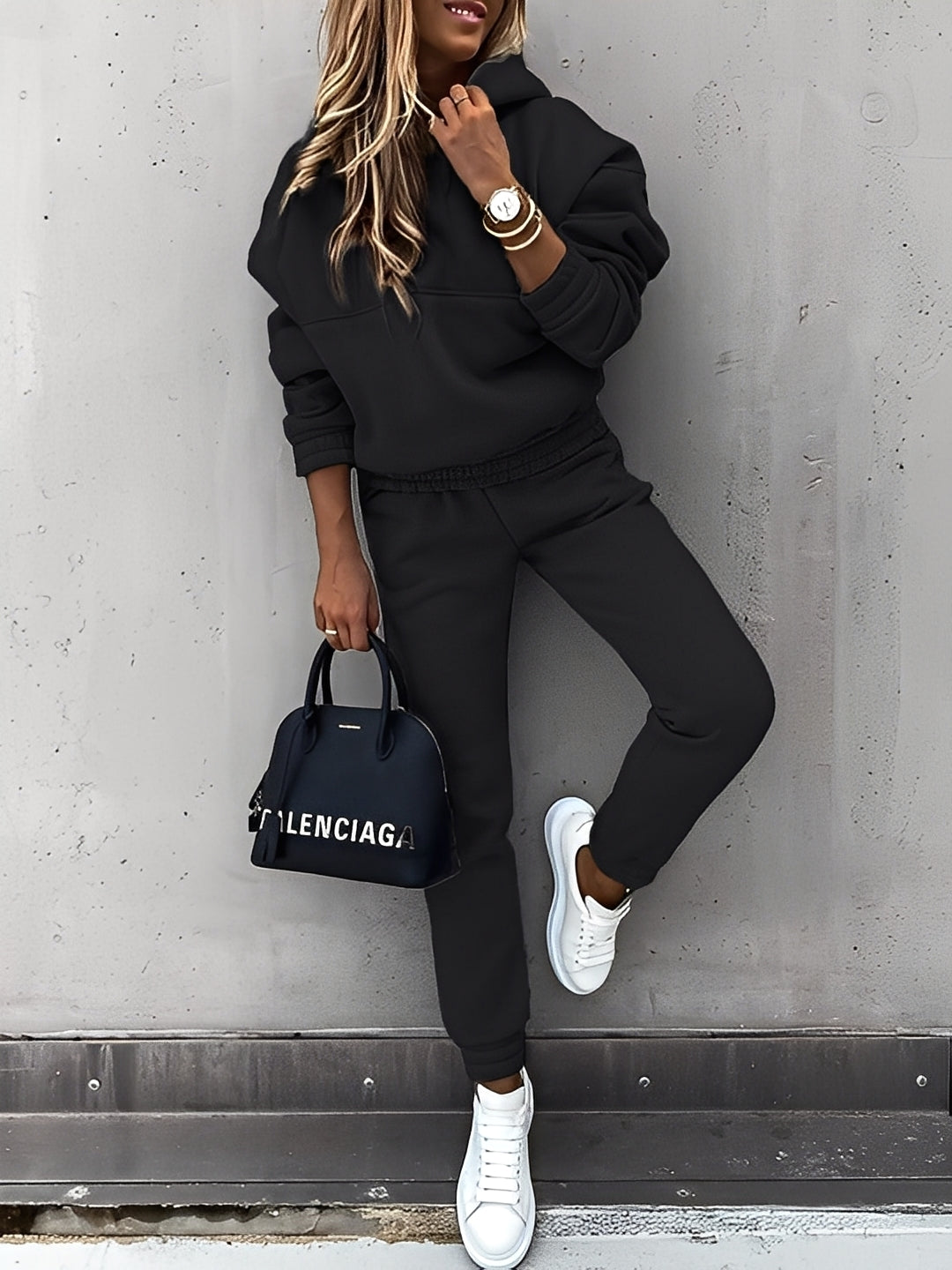 Dianna - Set de jogging pentru femei cu glugă, stilizat