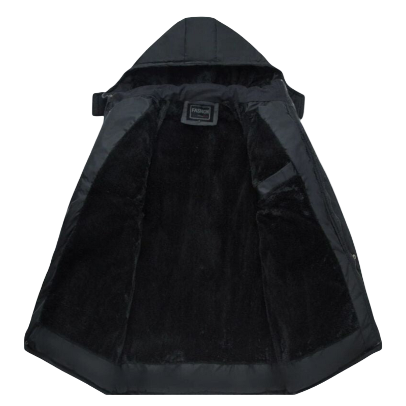 Hugo – Mantou de Iarnă Negru pentru Bărbați