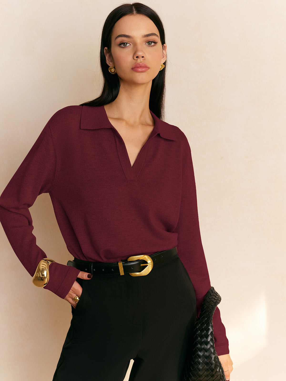 Fiona – Pullover cu guler de timp liber