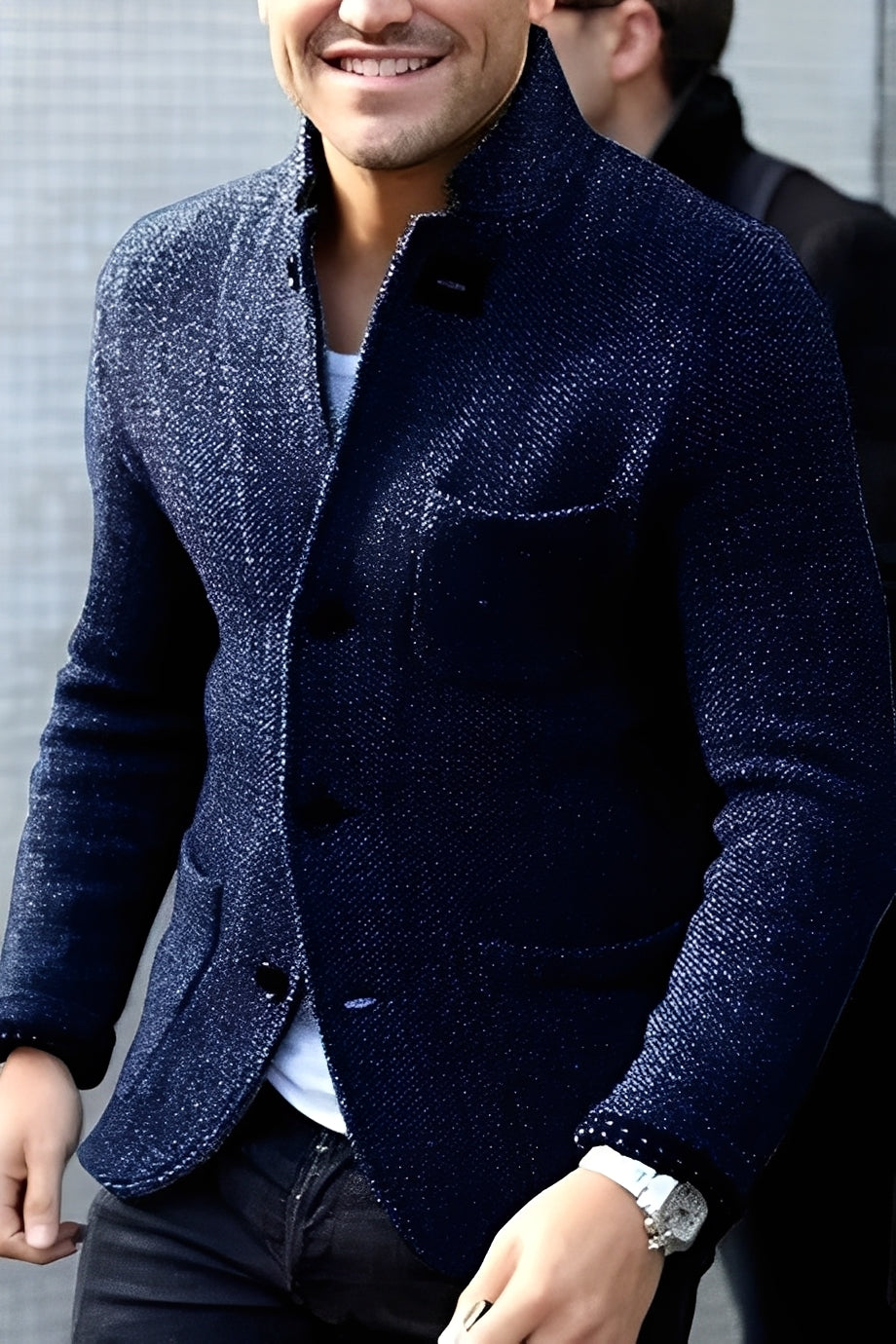 Hardy - Modă, pardesiu scurt cu croială slim pentru bărbați