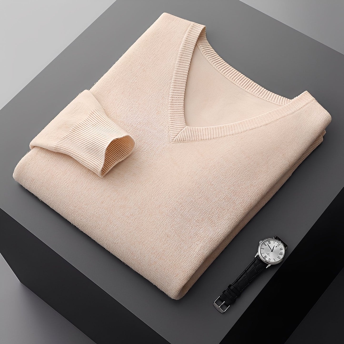 Myron - Pulover bărbați din cașmir simplu