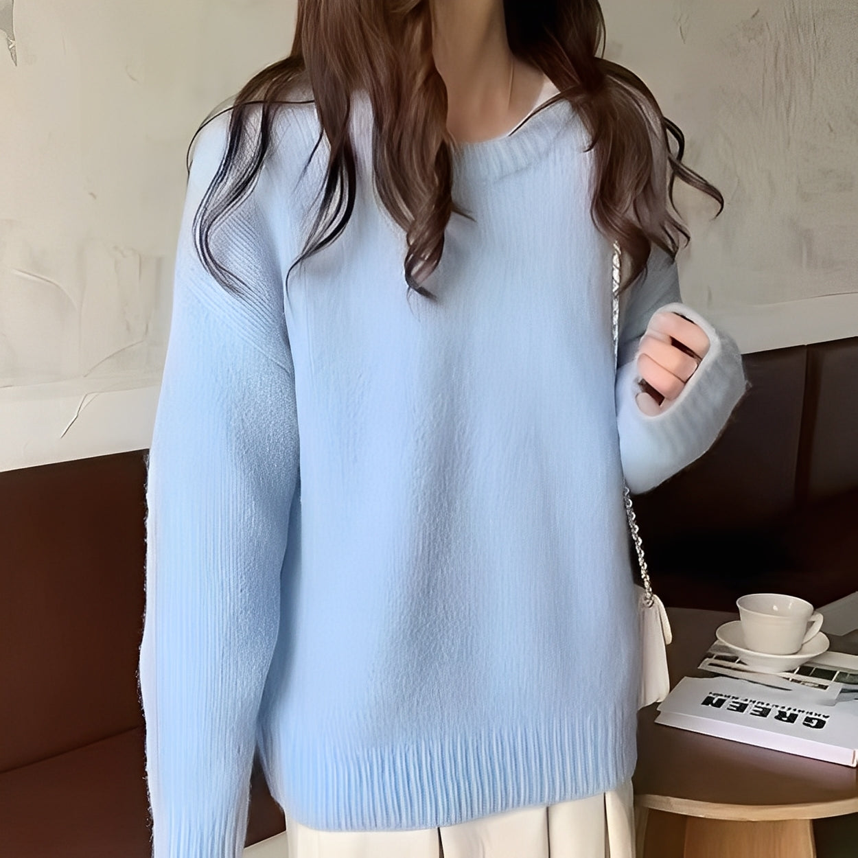 Roxanna - Pulover de damă lejer, simplu