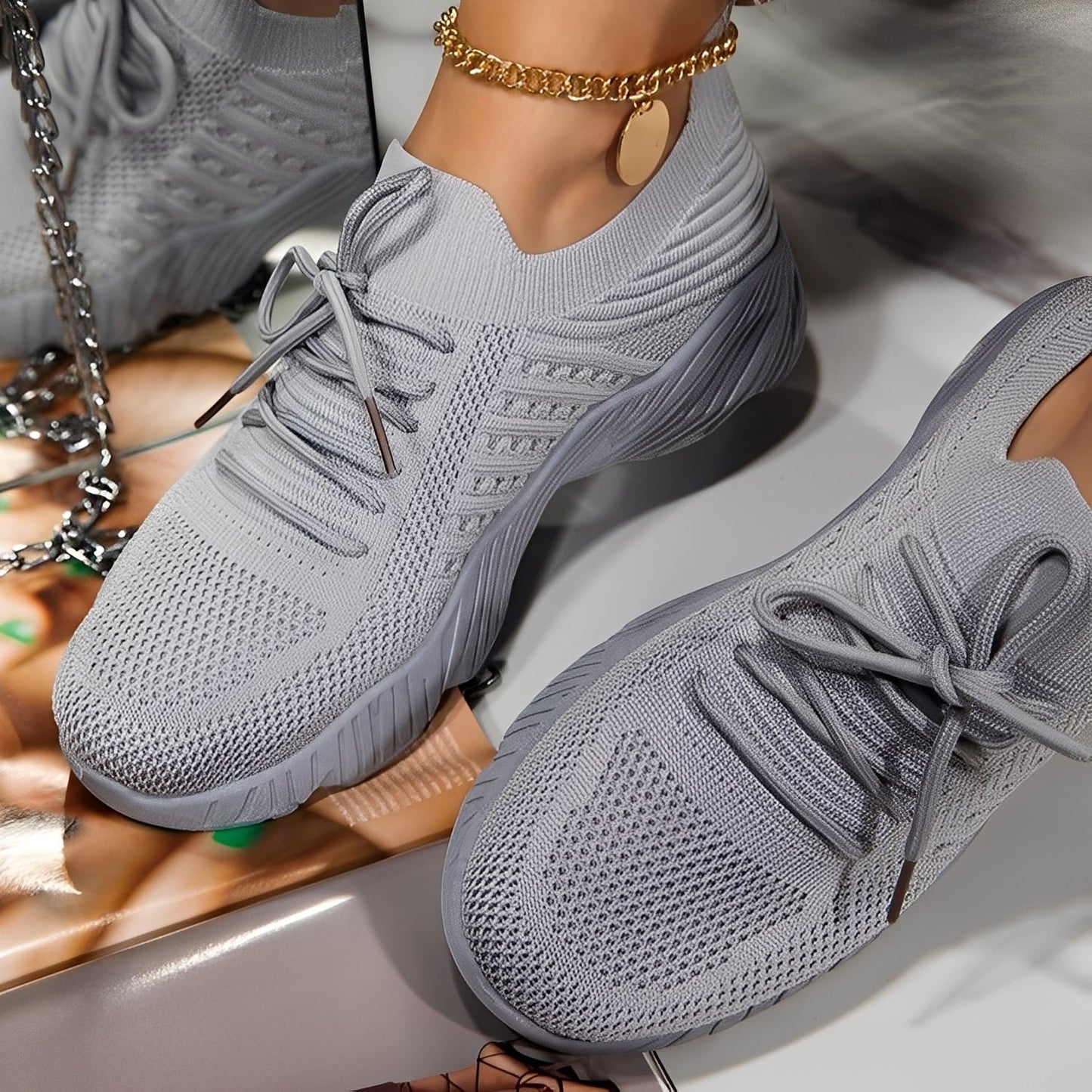 Axelle - Adidași ortopedici din plasă pentru femei