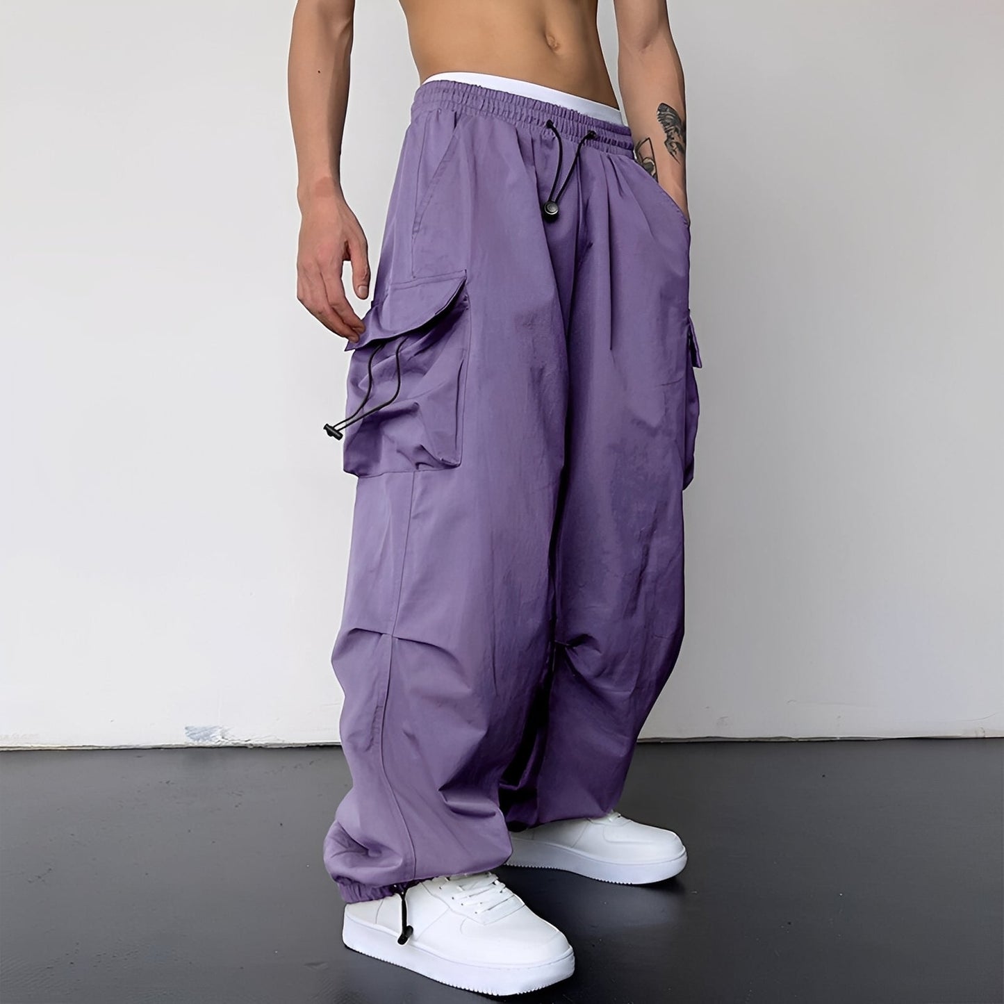 Kaleb - Pantaloni baggy cargo trendy pentru bărbați