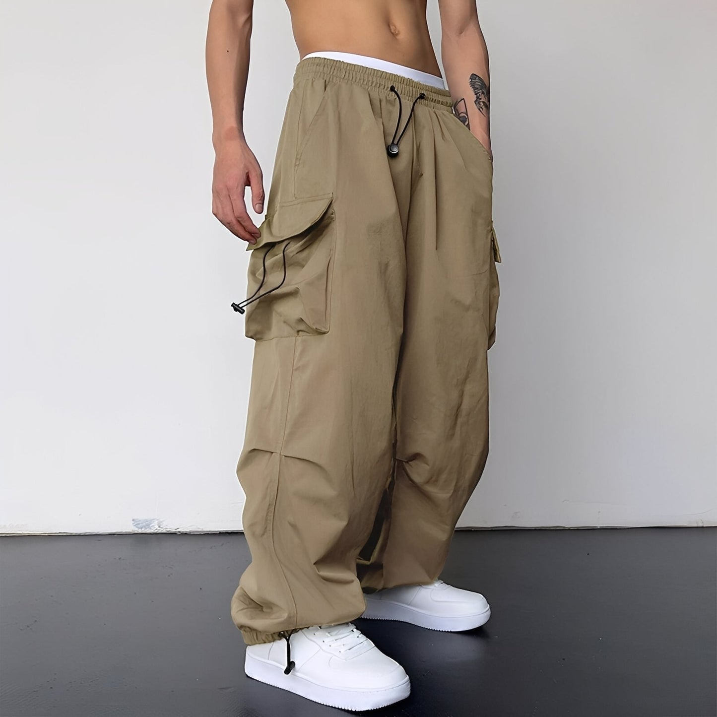 Kaleb - Pantaloni baggy cargo trendy pentru bărbați