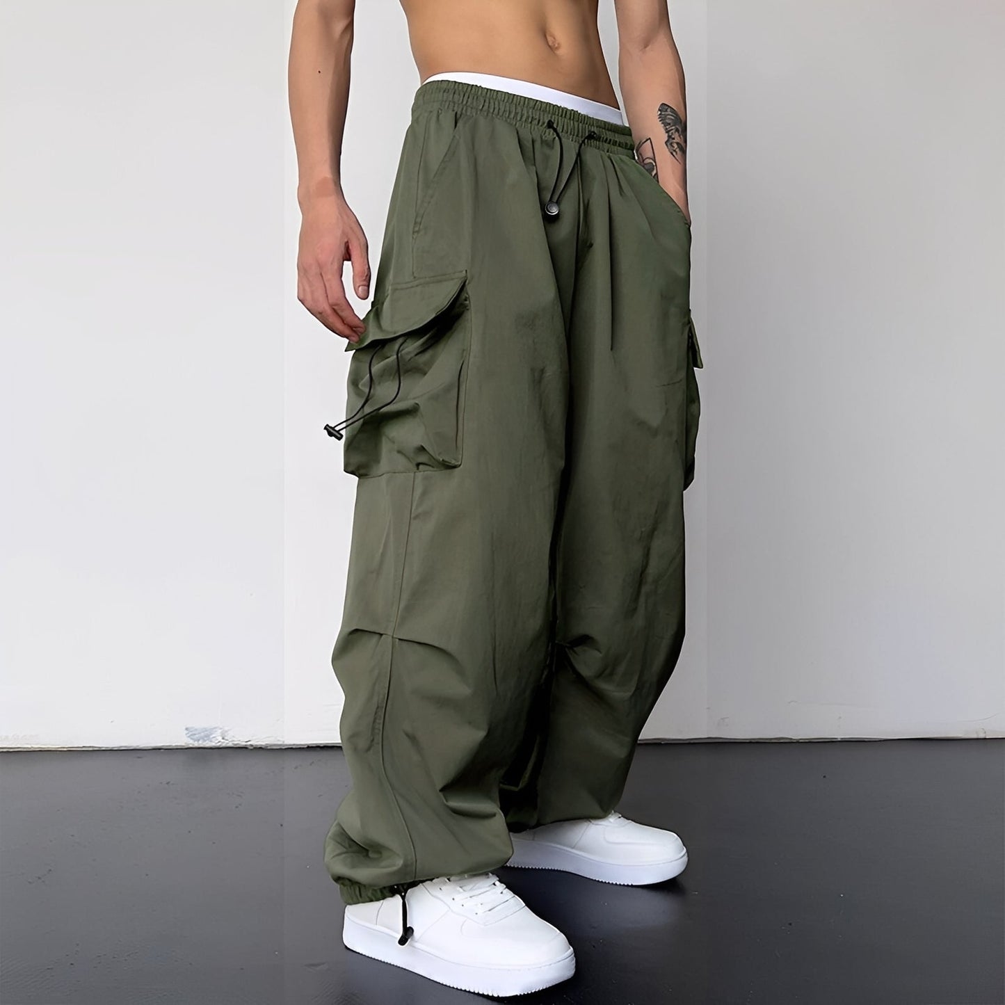 Kaleb - Pantaloni baggy cargo trendy pentru bărbați