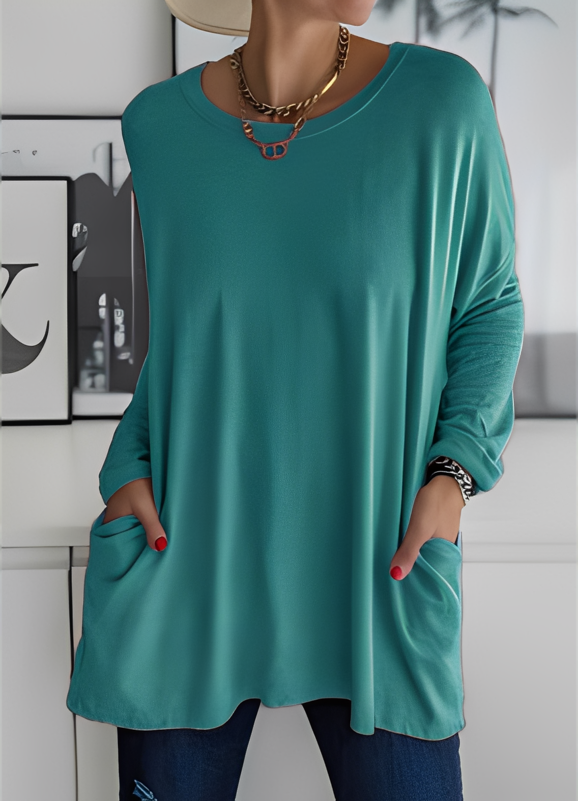 Shanene - Pulover pentru femei, confortabil și simplist