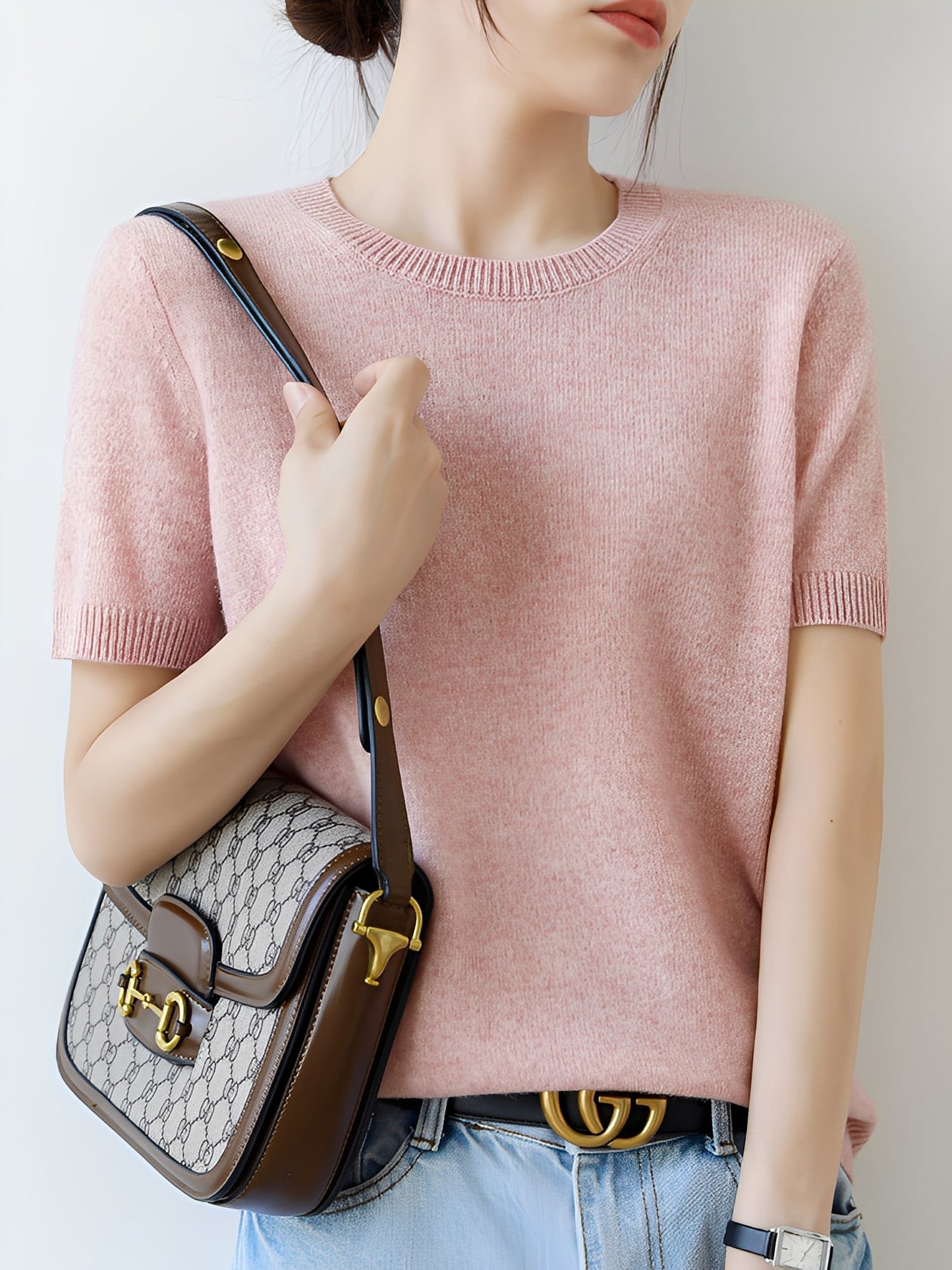 Blandine - Pulover cu mâneci scurte pentru femei