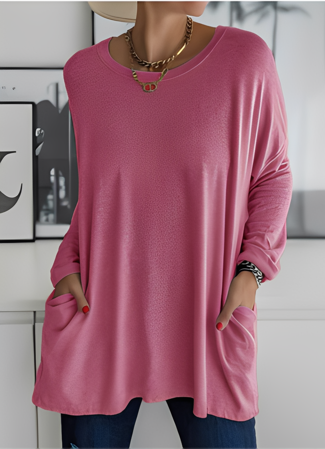 Shanene - Pulover pentru femei, confortabil și simplist