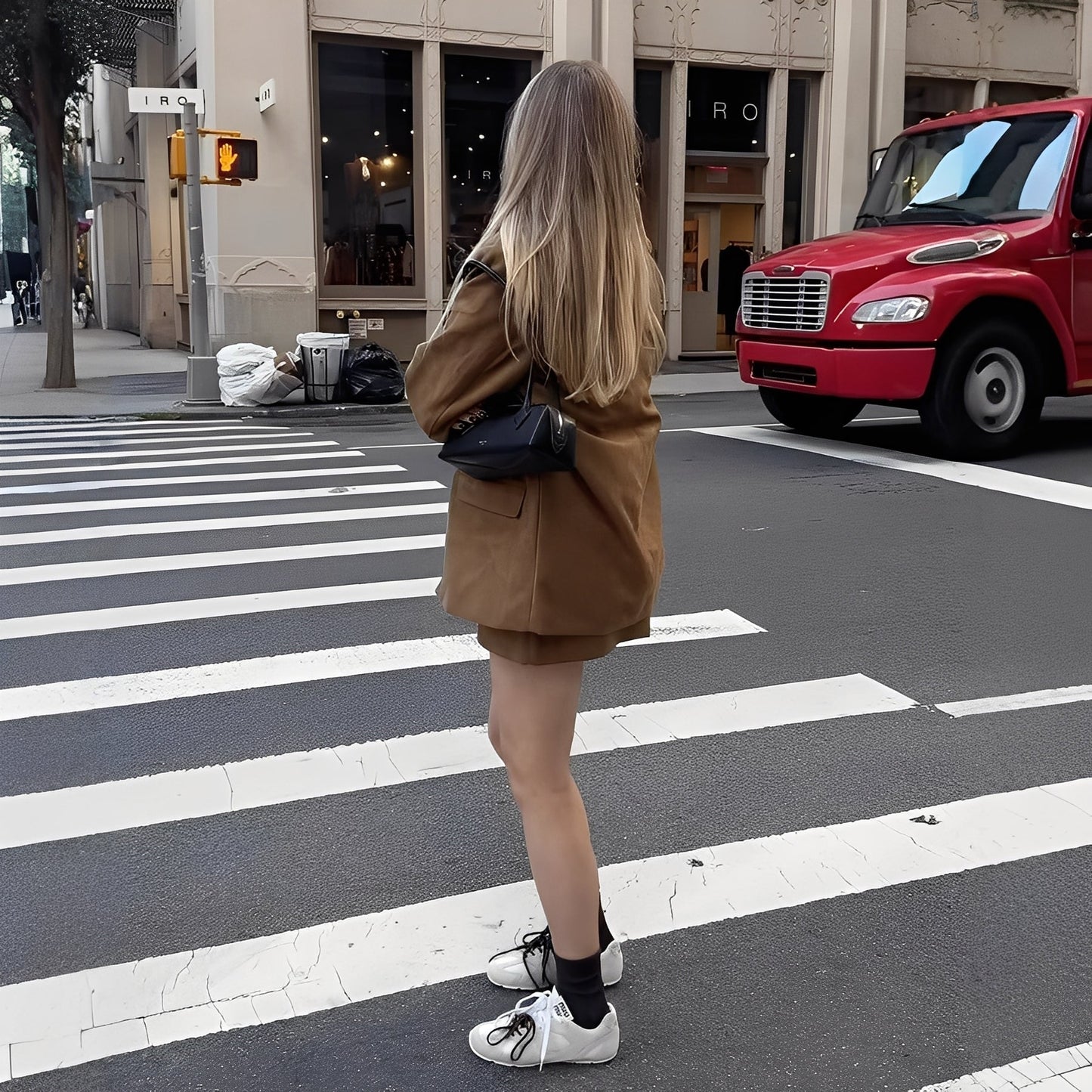 Ashlea - Sacou elegant cu rever și fustă pentru femei