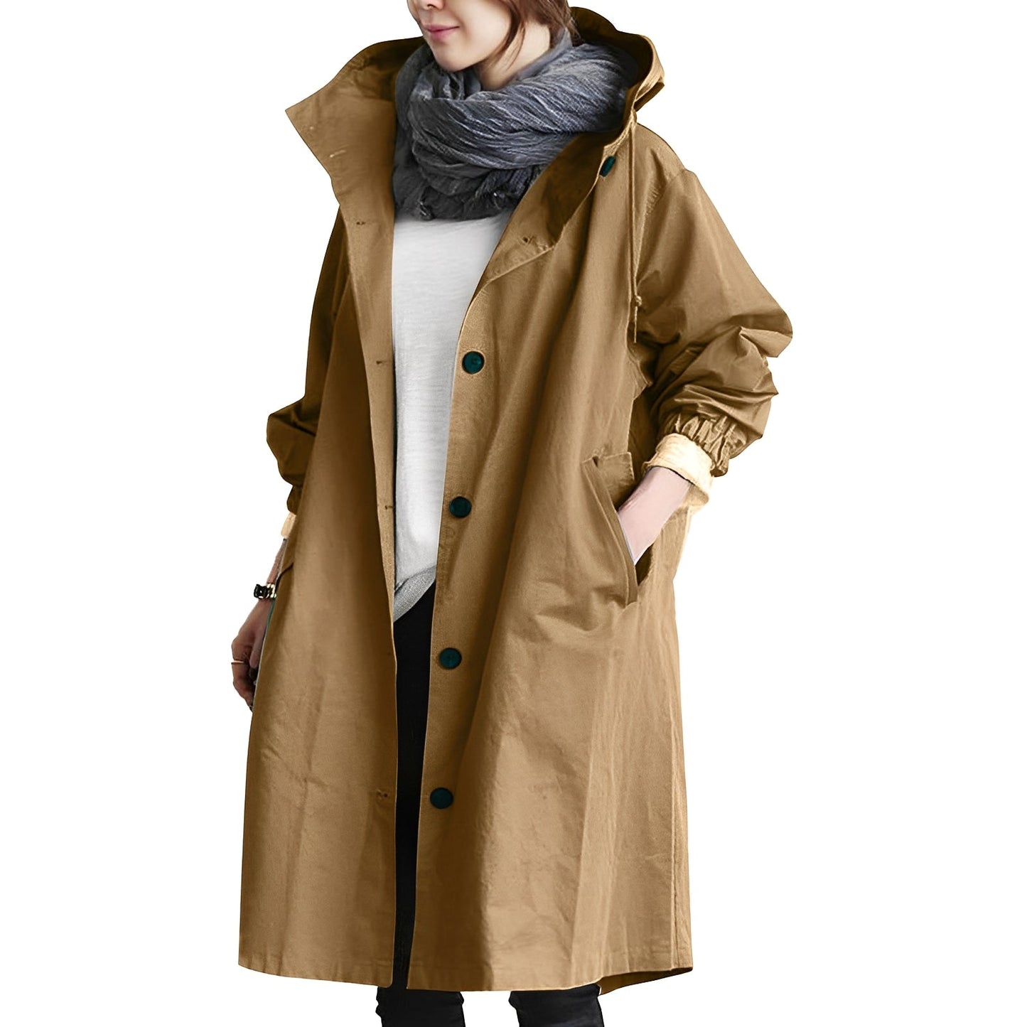 Alicia - Trench-coat cu glugă pentru femei