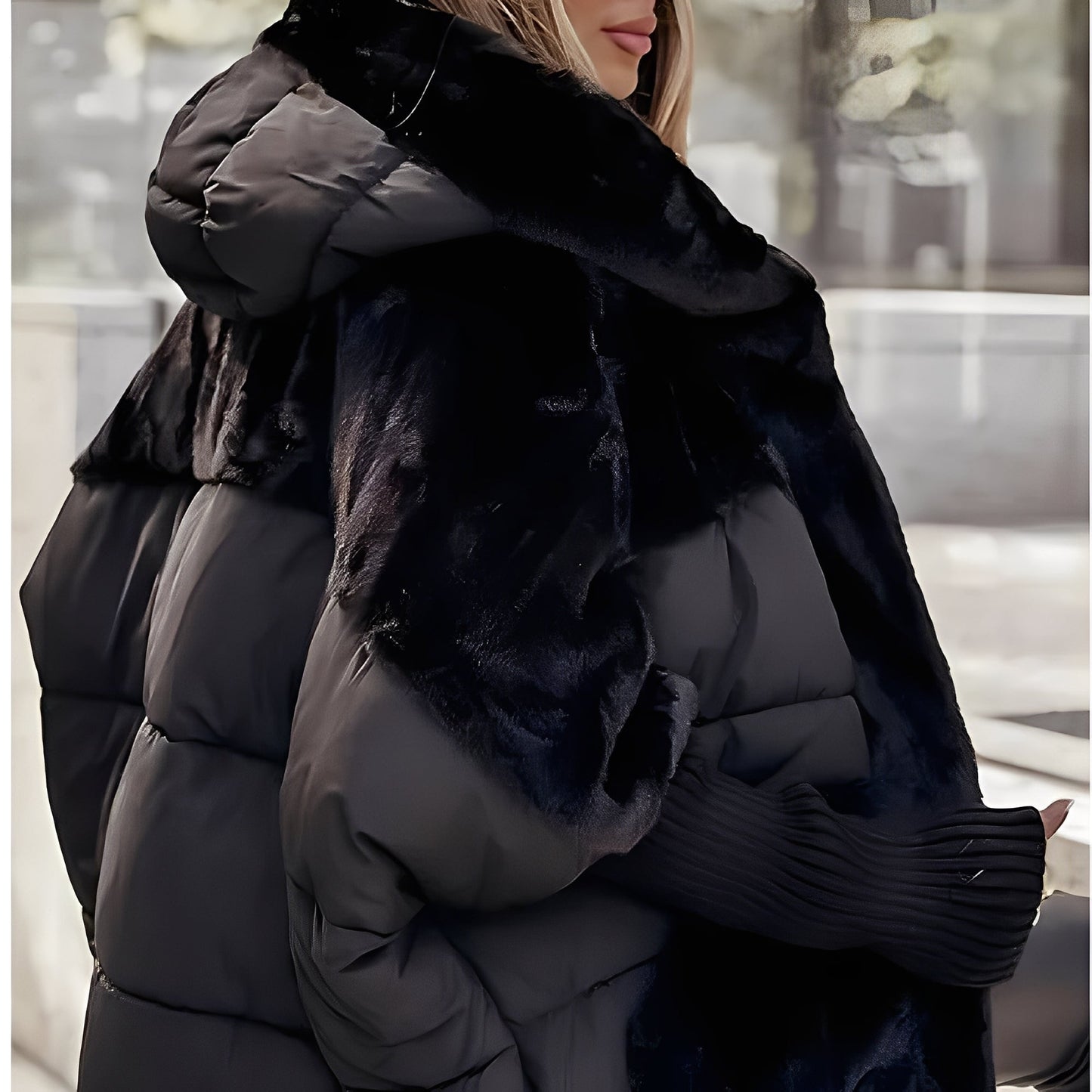 Barbara - Jachetă aviator luxoasă cu glugă pentru femei