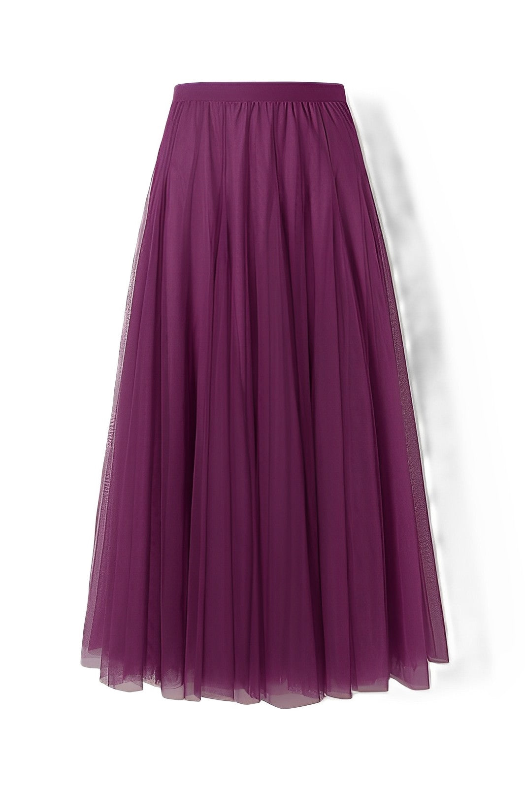 Maleah – Fustă midi pliată din material de plasă