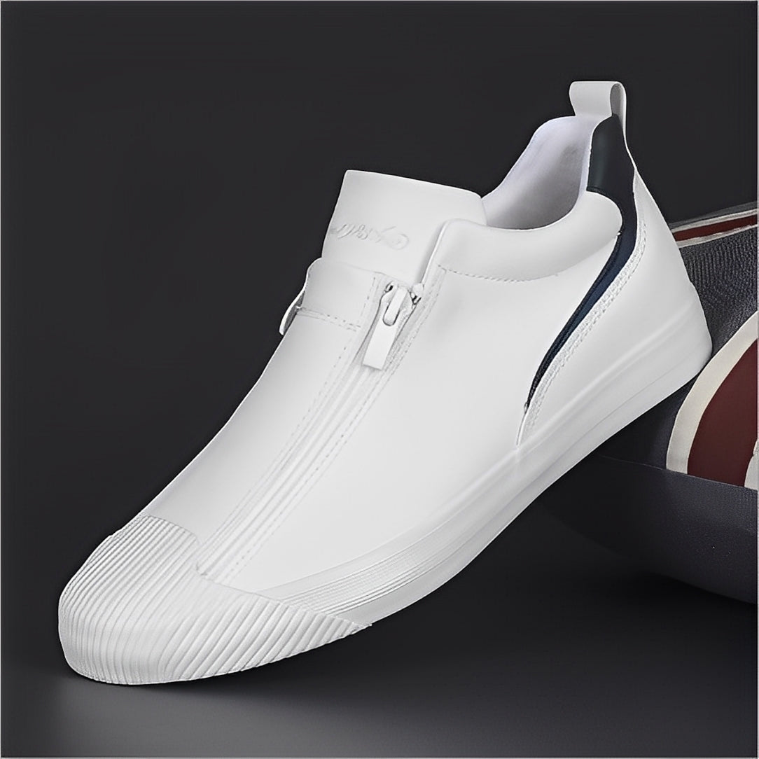 Marcus - Pantofi din piele cu dublu fermoar pentru bărbați