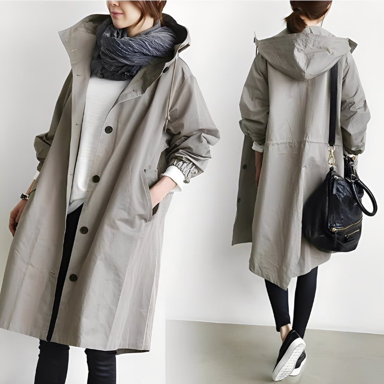 Alicia - Trench-coat cu glugă pentru femei