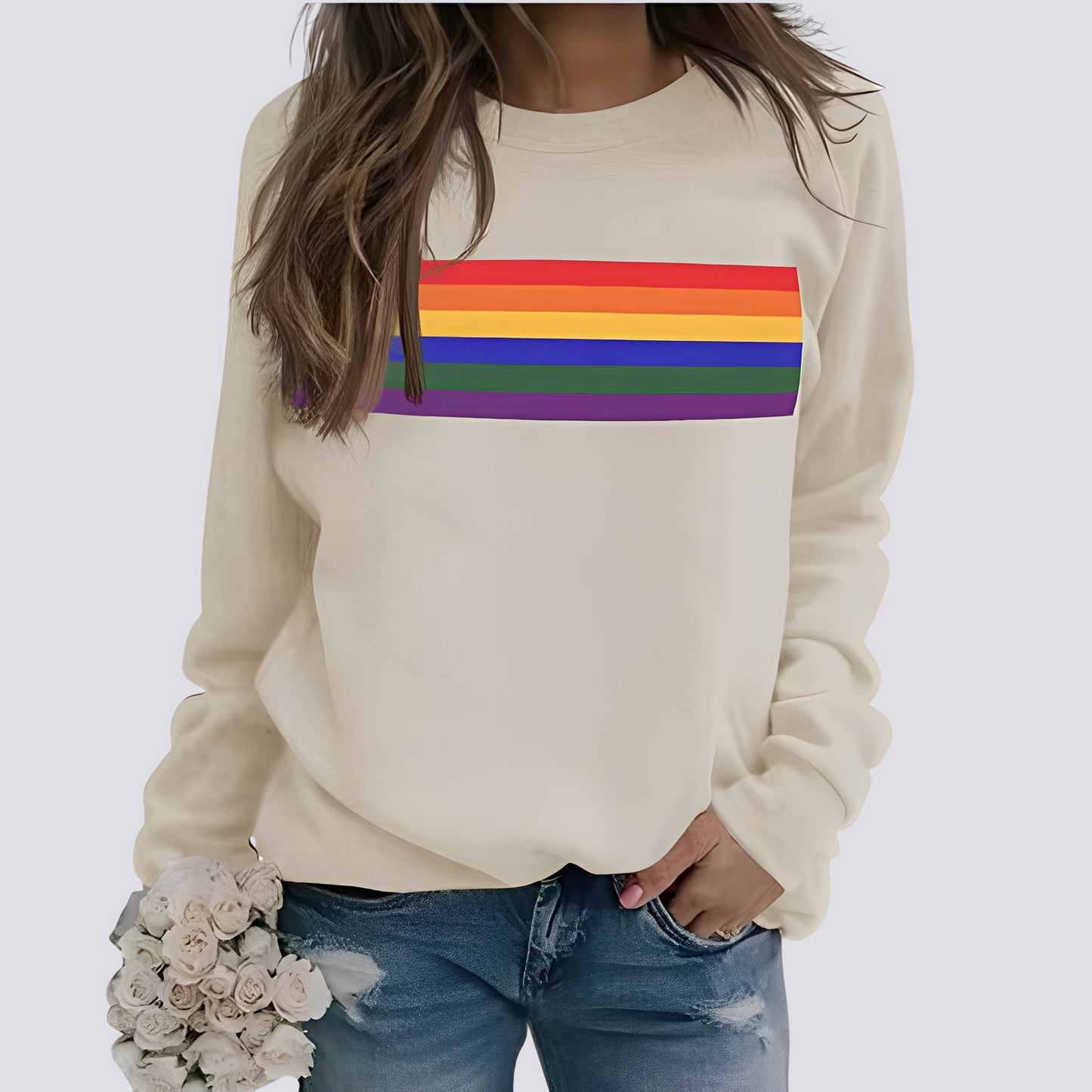 Roseann - Pulover modern cu modele colorate pentru femei