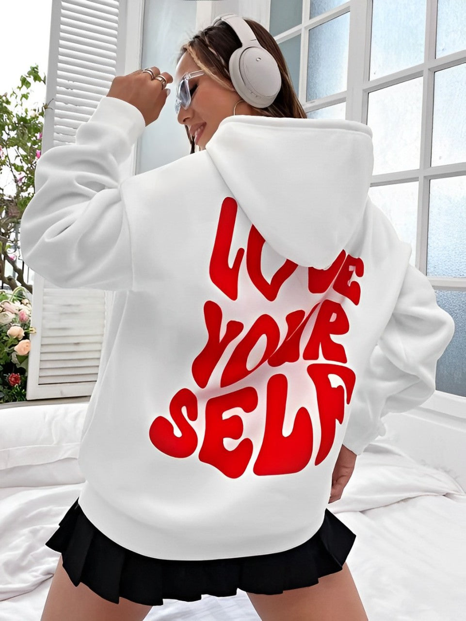 Daria – Hoodie din bumbac cu model