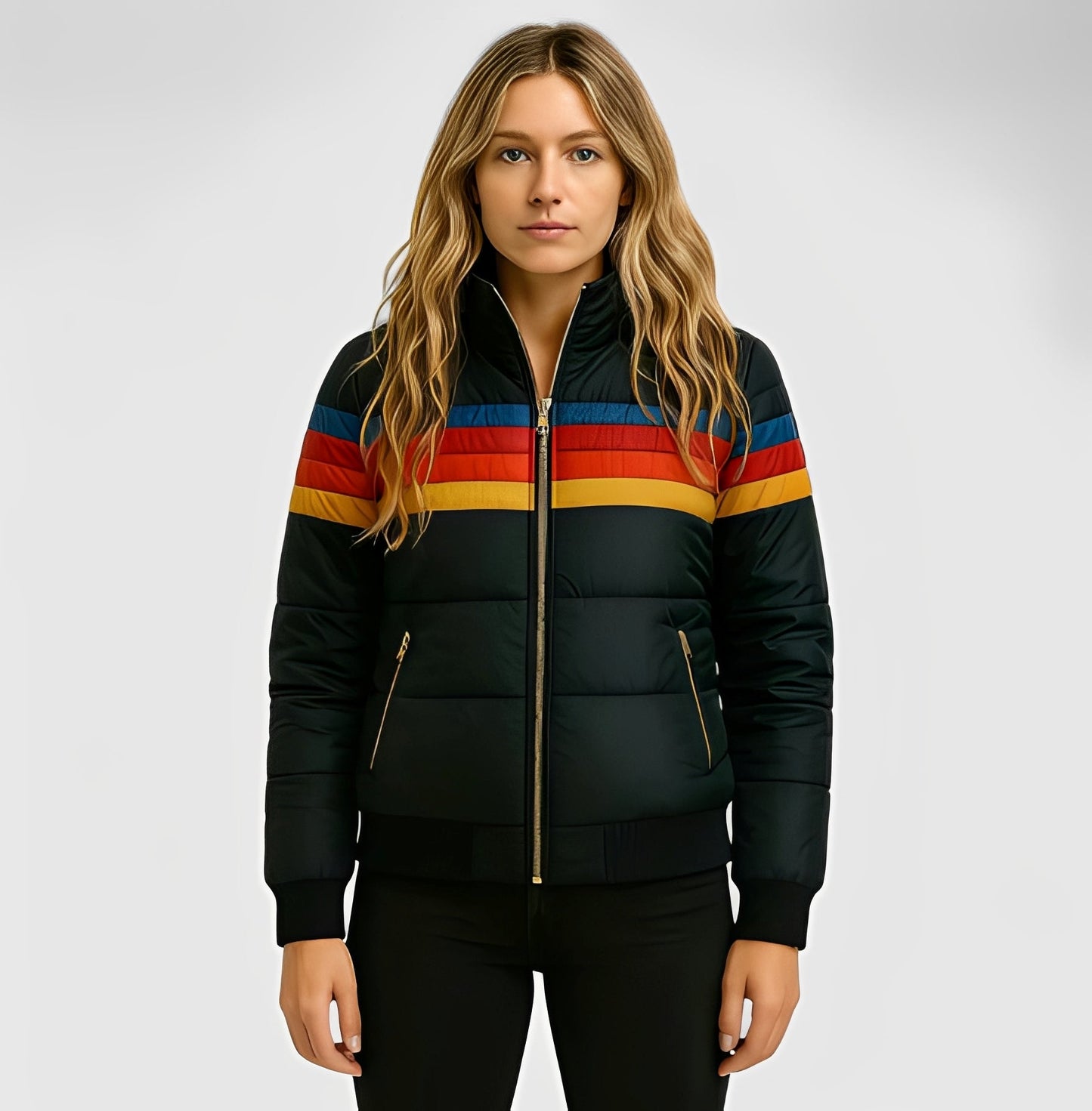 Hesterr - Manta cu glugă din blană pentru femei