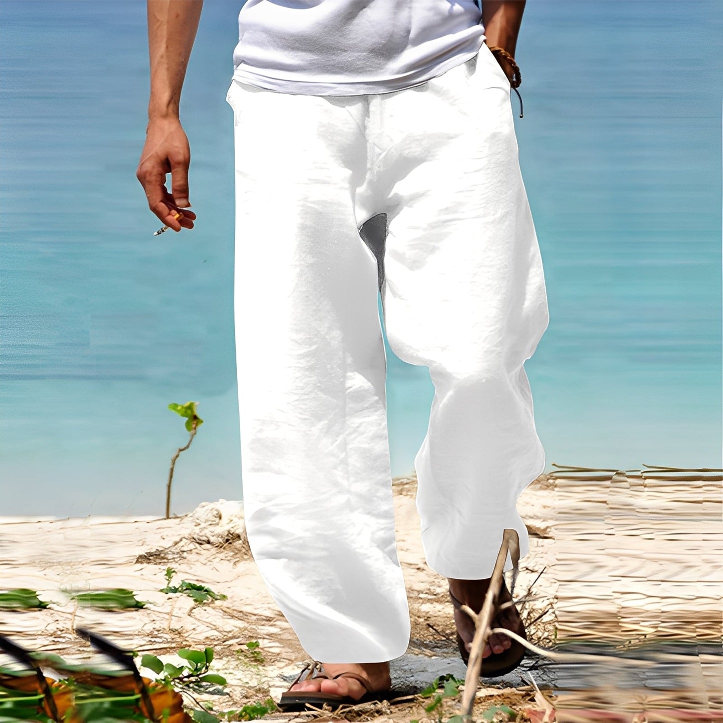 Milan - Pantalon din in confortabil pentru bărbați