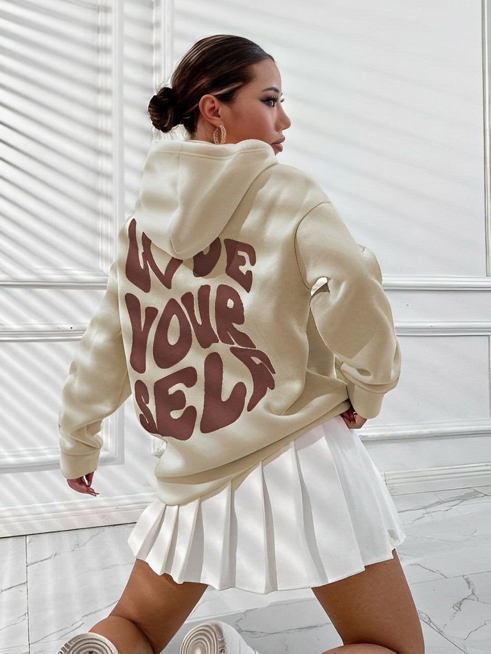 Daria – Hoodie din bumbac cu model