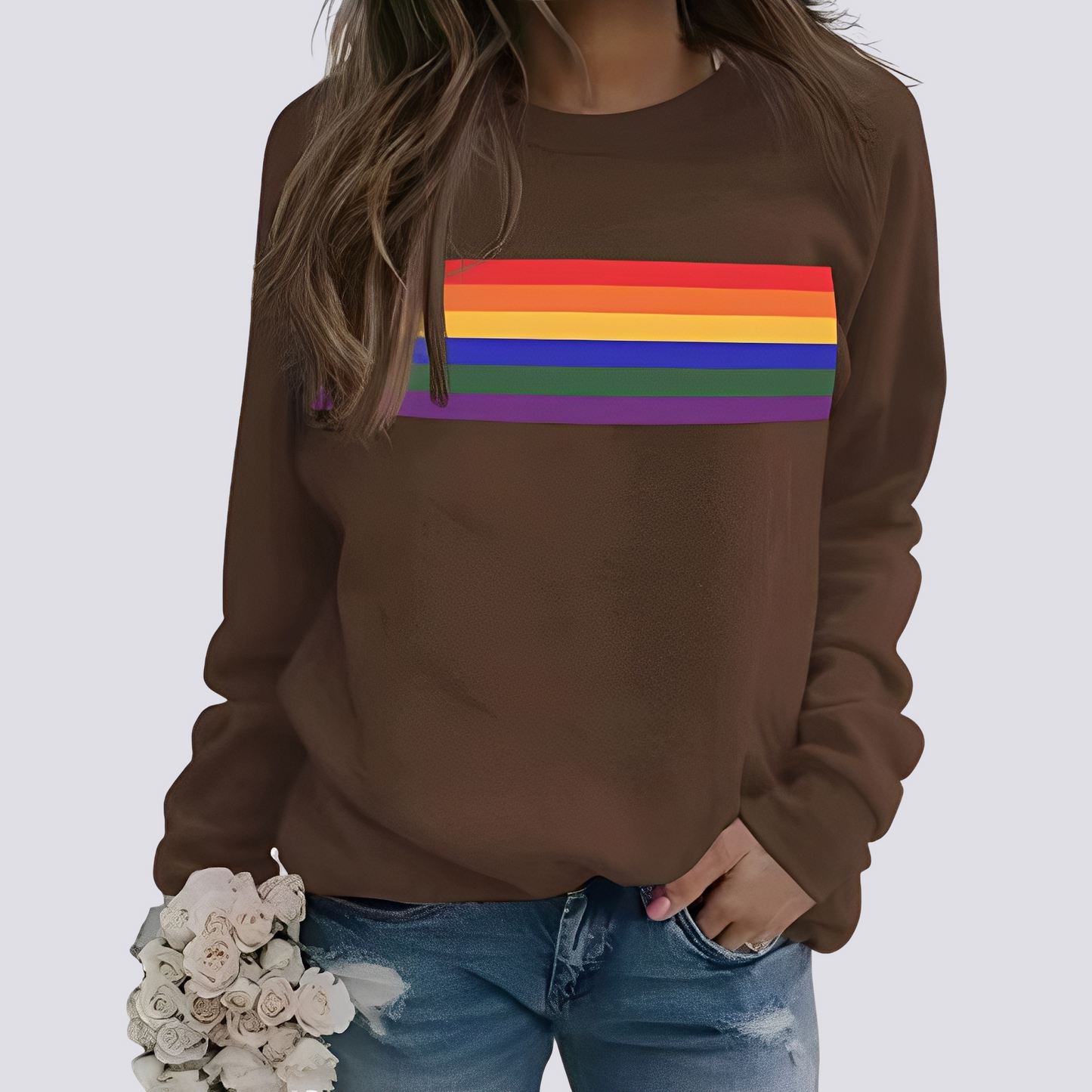 Roseann - Pulover modern cu modele colorate pentru femei