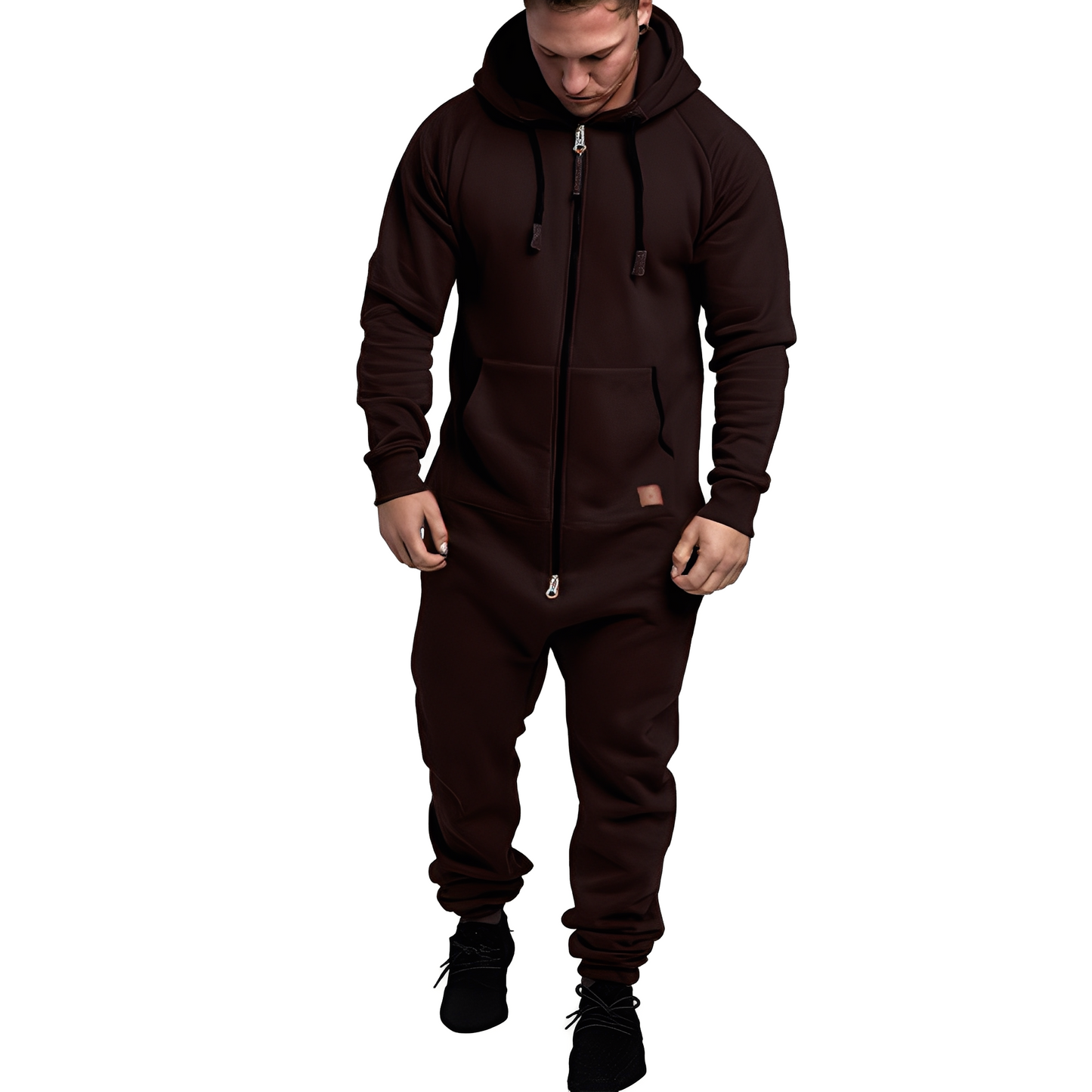 Benson - Overall Fleece pentru Bărbați, Confortabil, cu Glugă