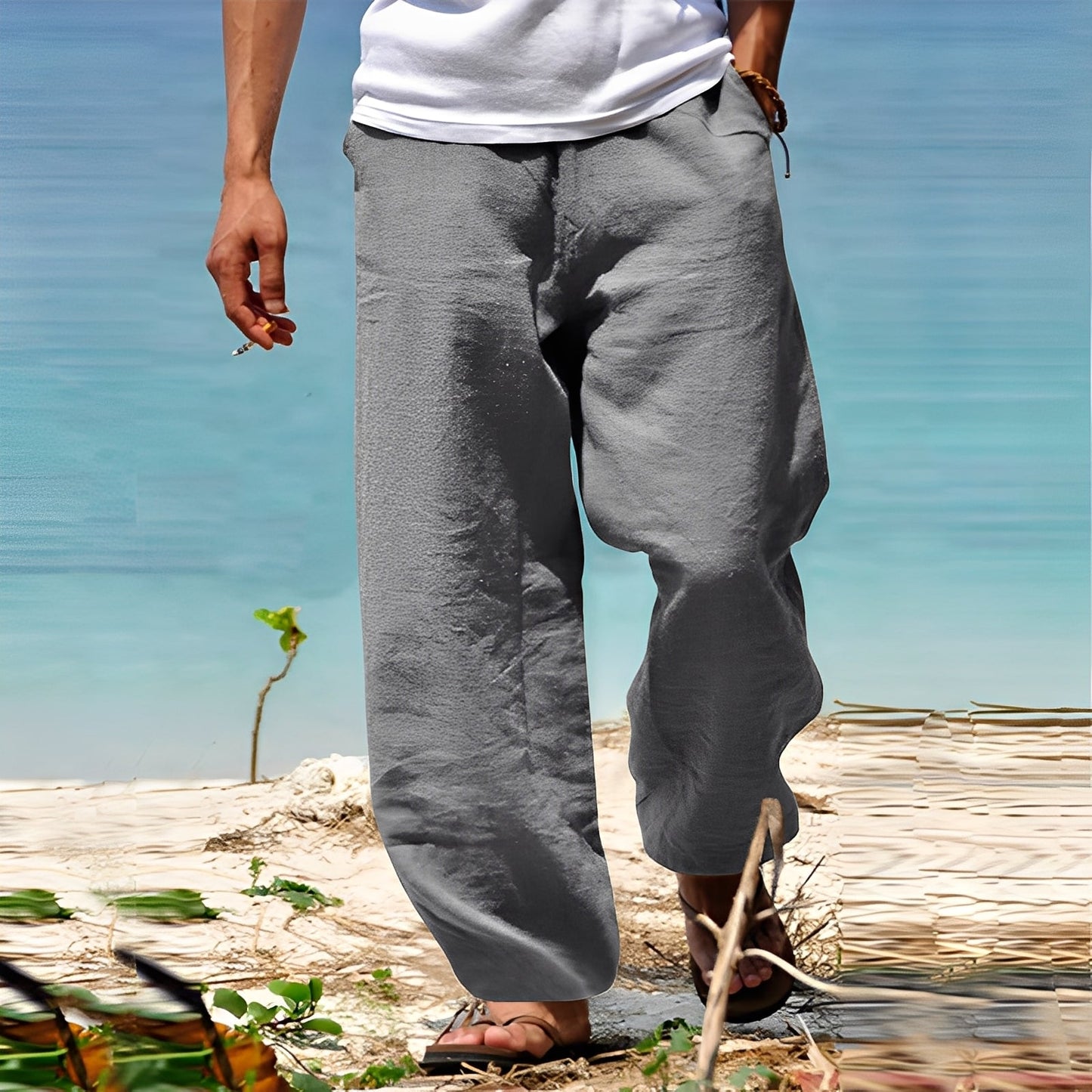 Milan - Pantalon din in confortabil pentru bărbați