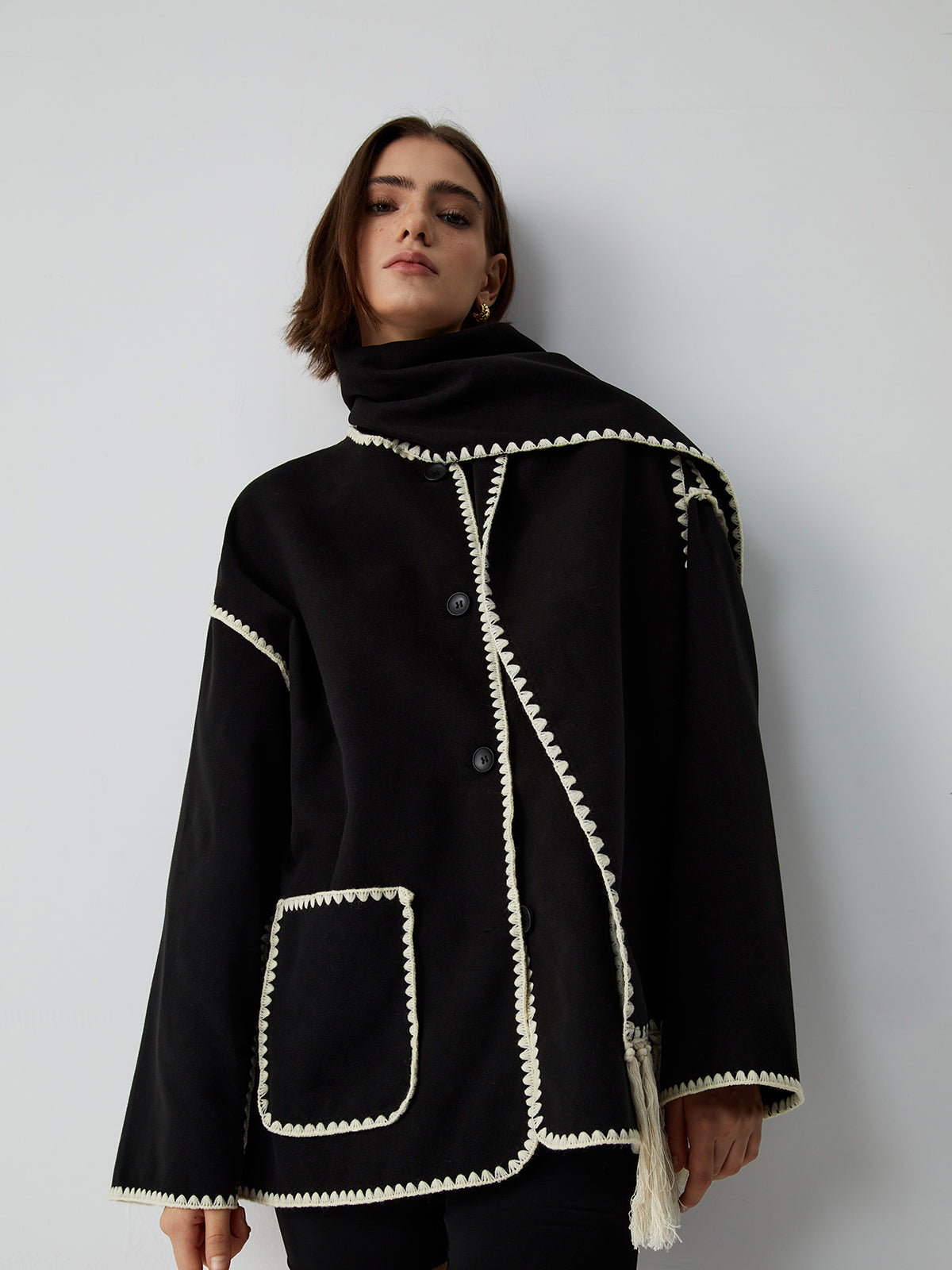 Elodie – Jachetă cu fular