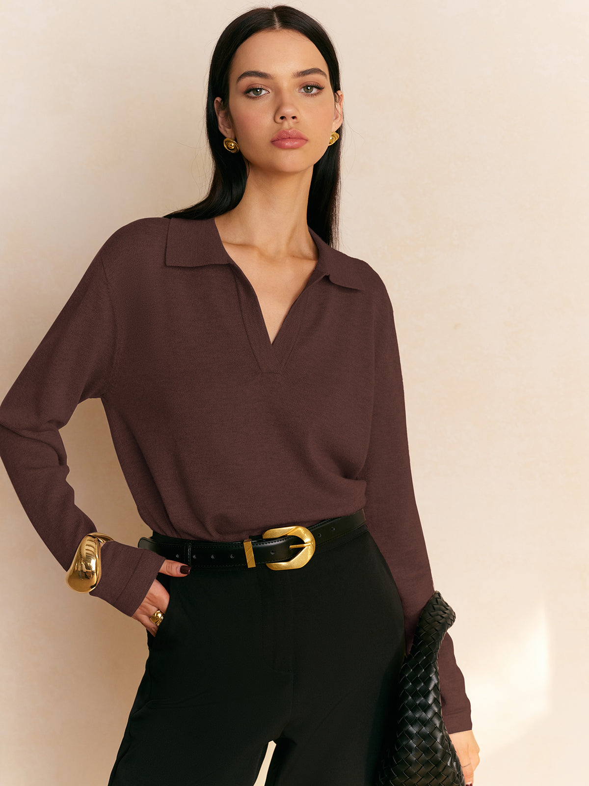 Fiona – Pullover cu guler de timp liber