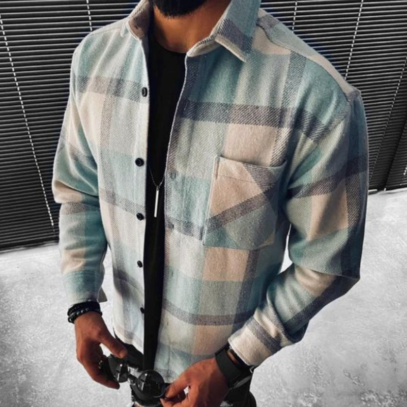 Ben – Camasa Carre cu Buzunar pentru Barbati