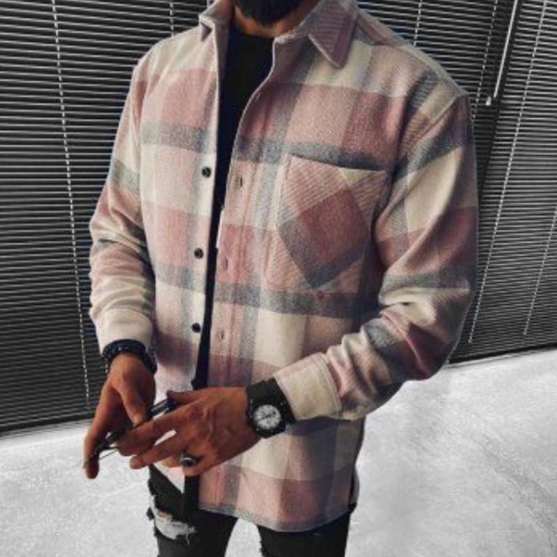 Ben – Camasa Carre cu Buzunar pentru Barbati