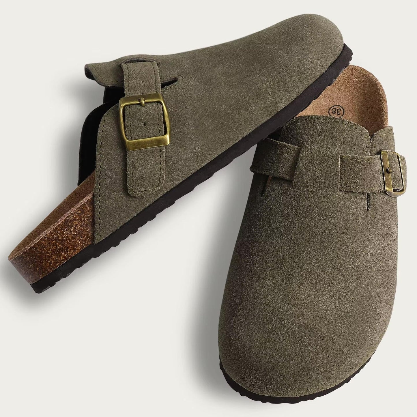 Lian – Sandale Boston din piele suede