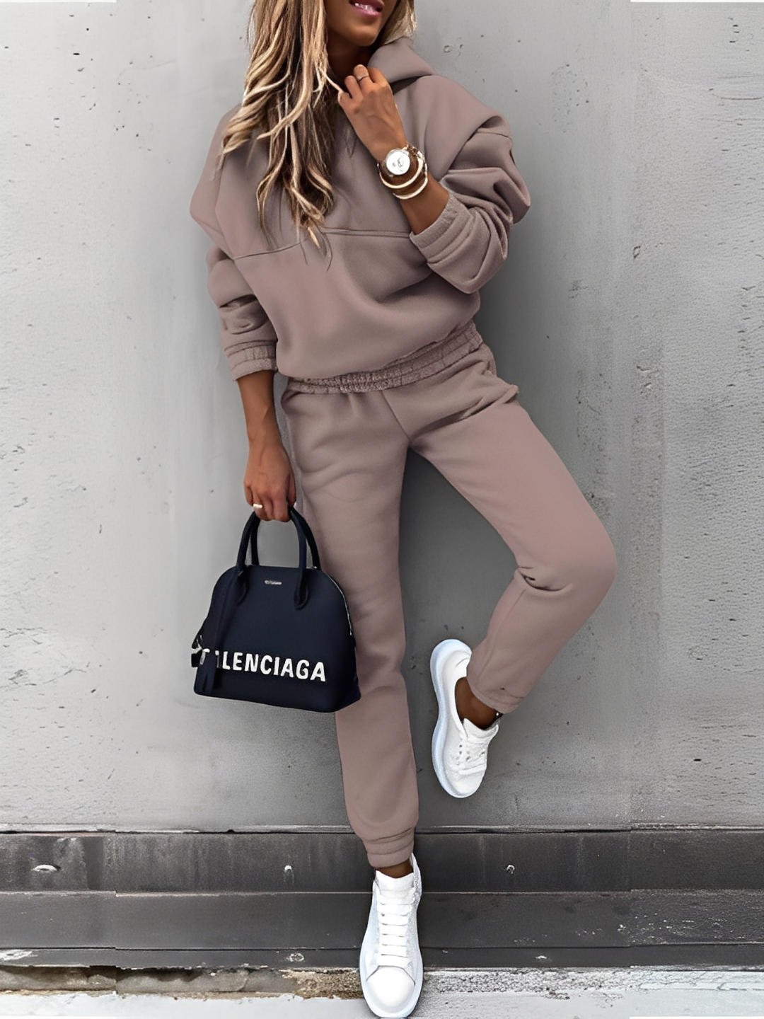 Dianna - Set de jogging pentru femei cu glugă, stilizat