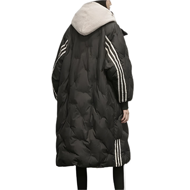 Tiril – Jachetă lungă pentru dame cu pene