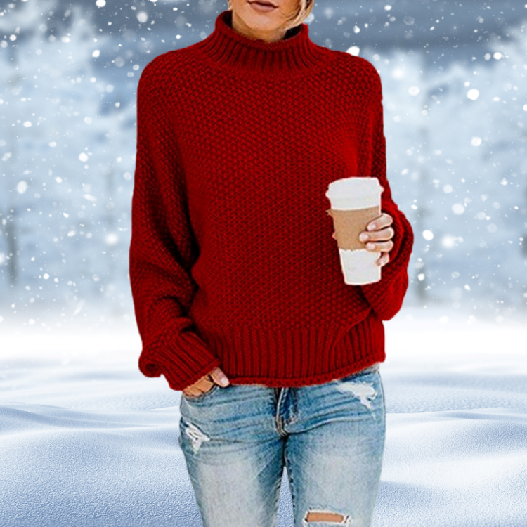 Brooke – Pulover cu guler înalt extra gros