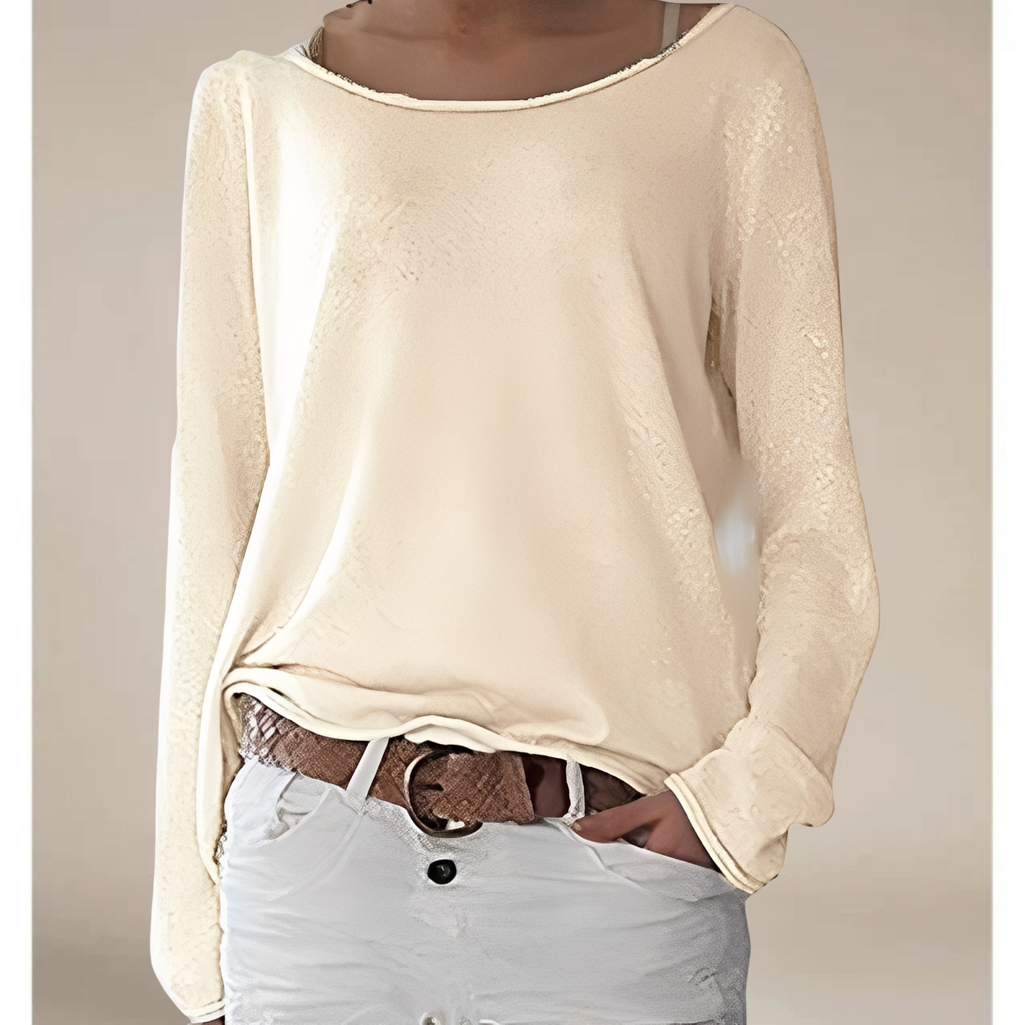 Alexa – Lettere Rundhalset Fintstrikket Sweater