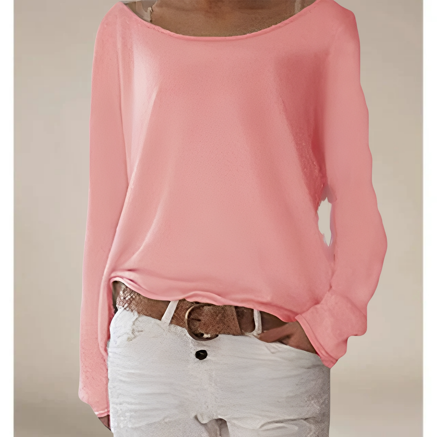 Alexa – Lettere Rundhalset Fintstrikket Sweater